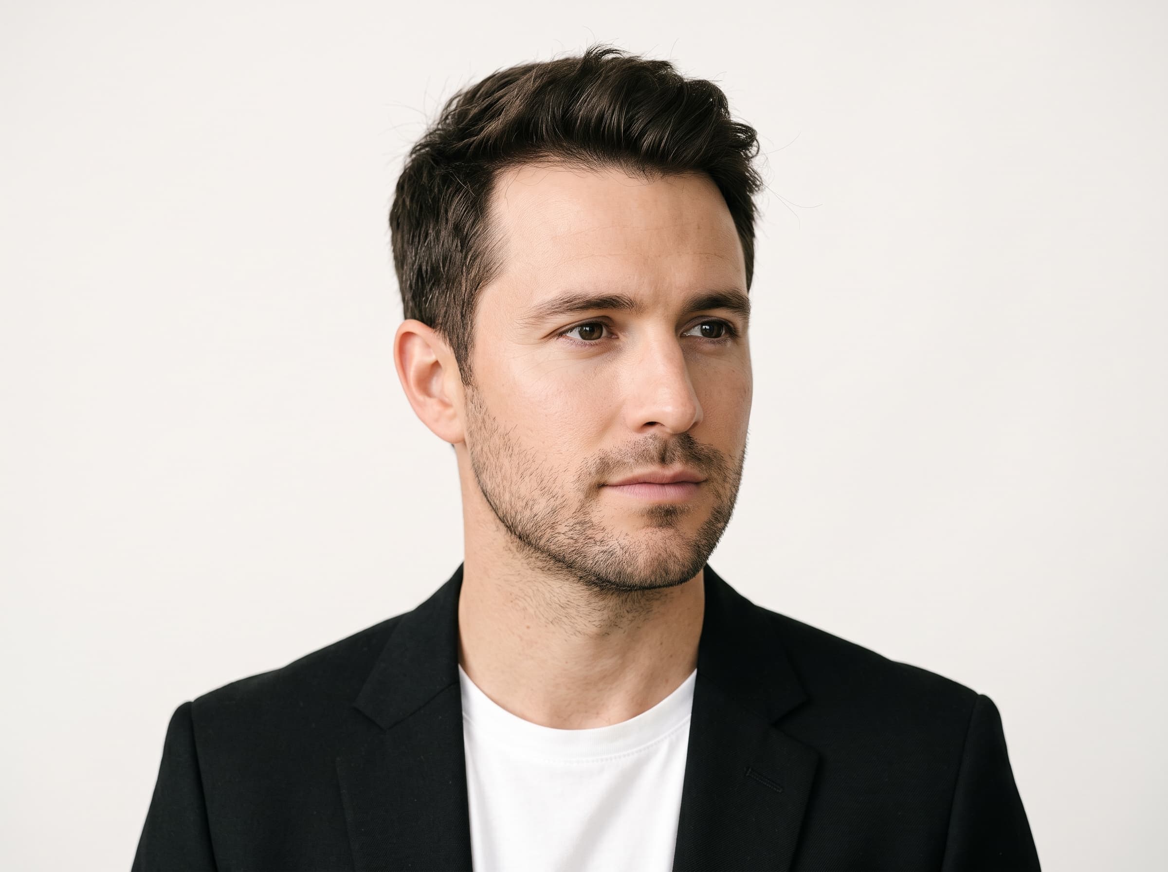 AI influencer generated at the adult age setting, a man in his late 20s rendered as a realistic photograph