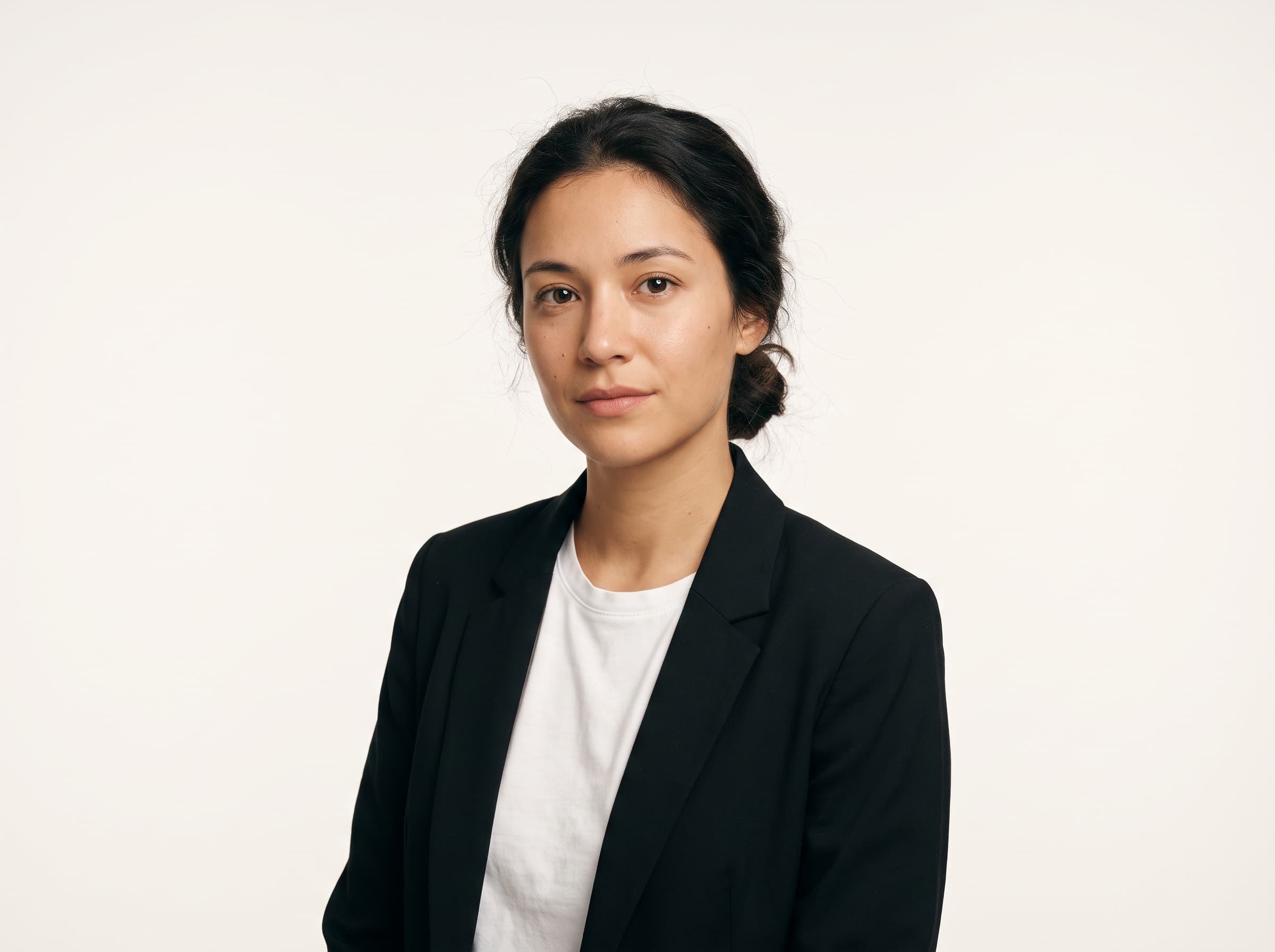 AI influencer facing the camera with a relaxed natural posture, the default pose for talking-head style creative