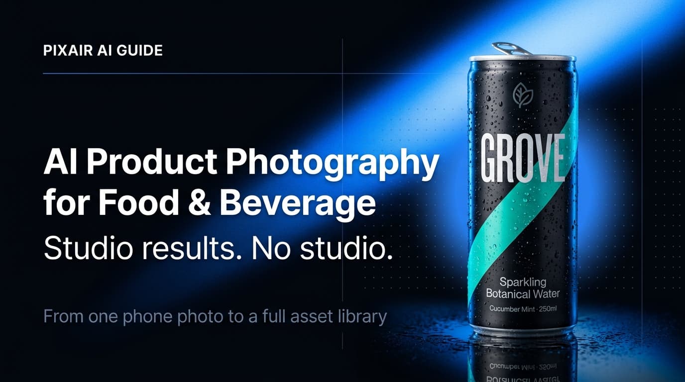AI Product Photography for Food & Beverage: Appetite-Worthy Images Without a Studio