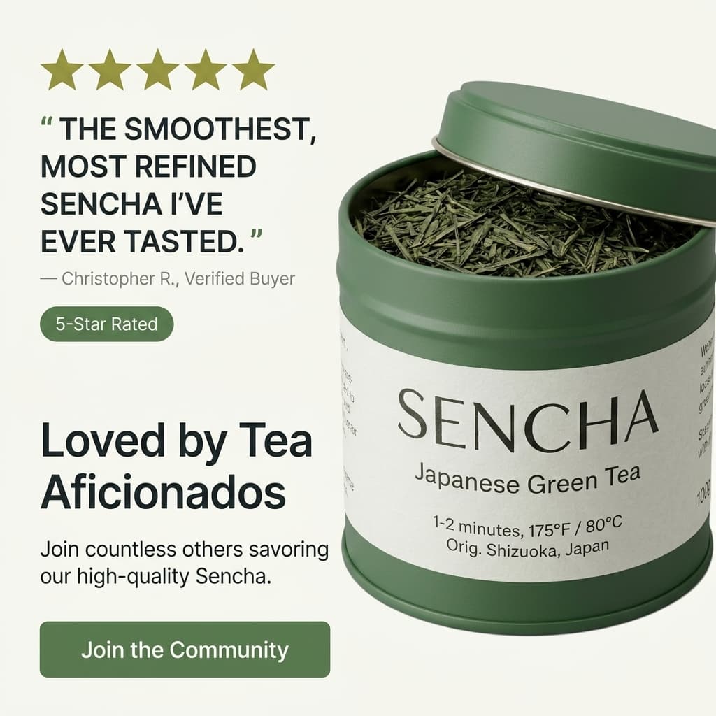 AI-generated ad creative from tea tin product photo