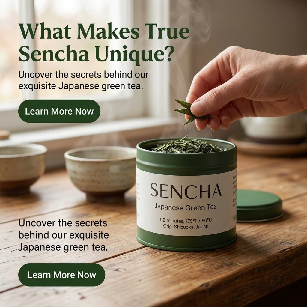 AI-generated ad creative from tea tin product photo