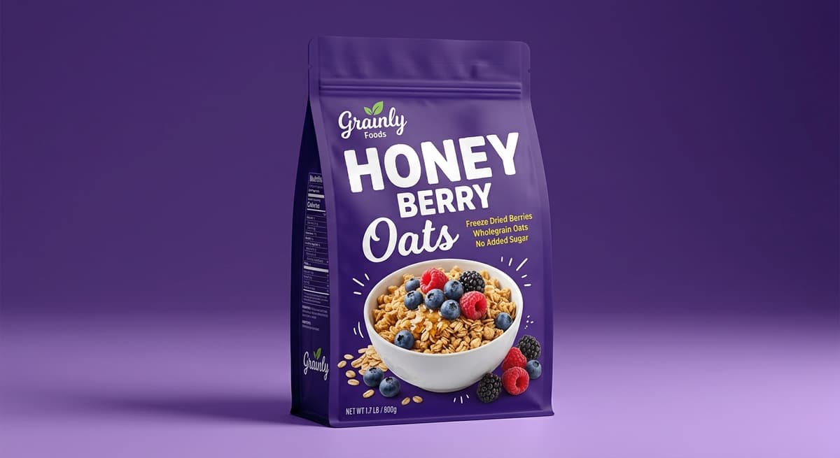 Food packaging before background removal
