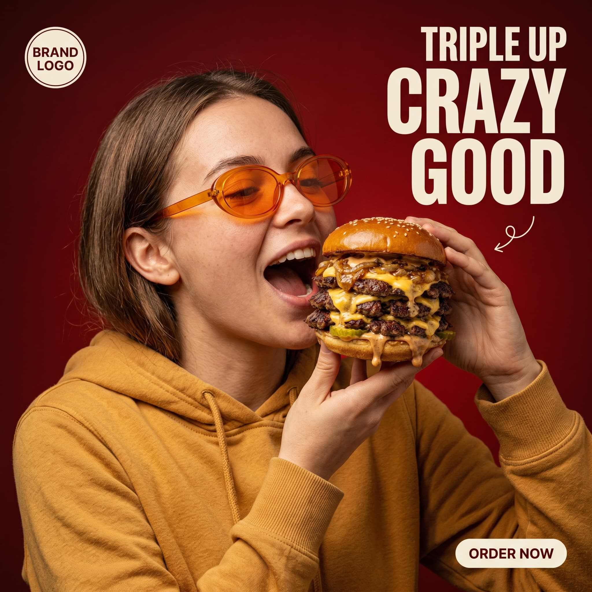 Ad 2 of a matched snack campaign set generated from a single product photo