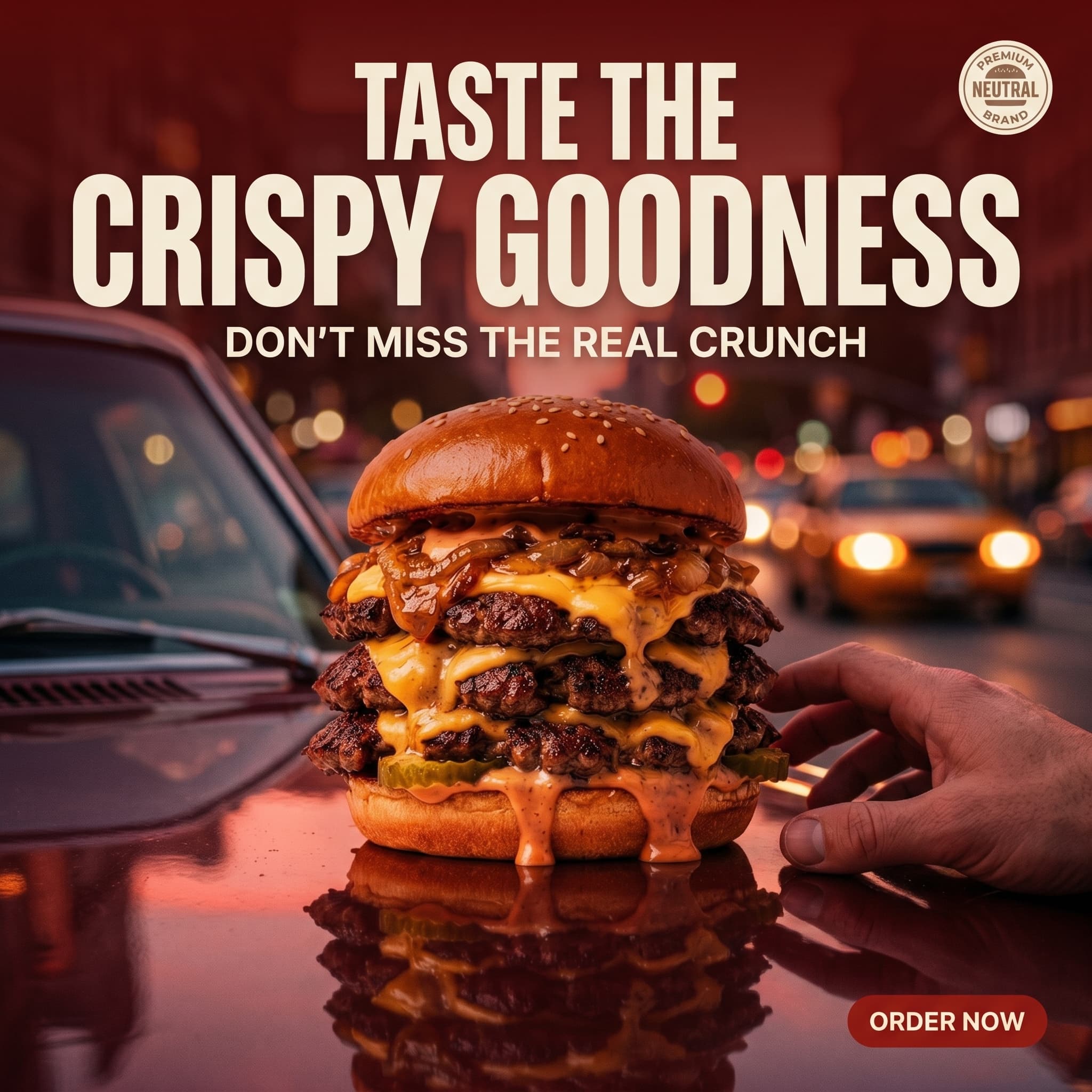 Ad 3 of a matched snack campaign set generated from a single product photo