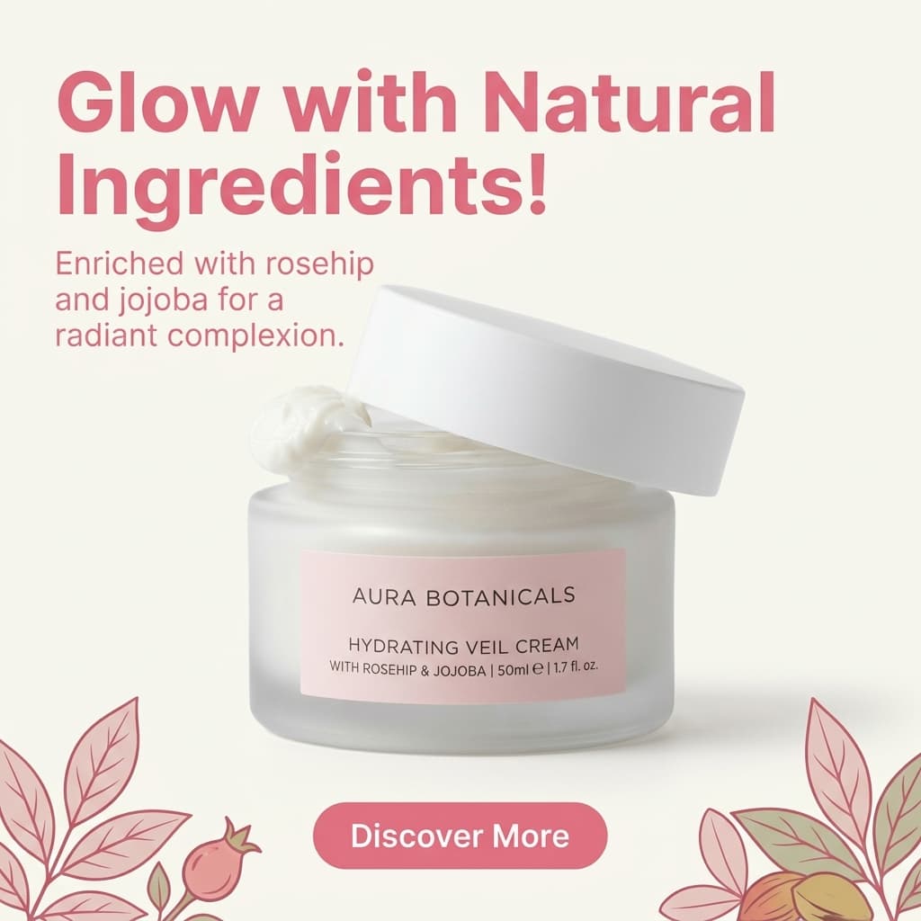 AI-generated ad creative from product photo - light format with product copy