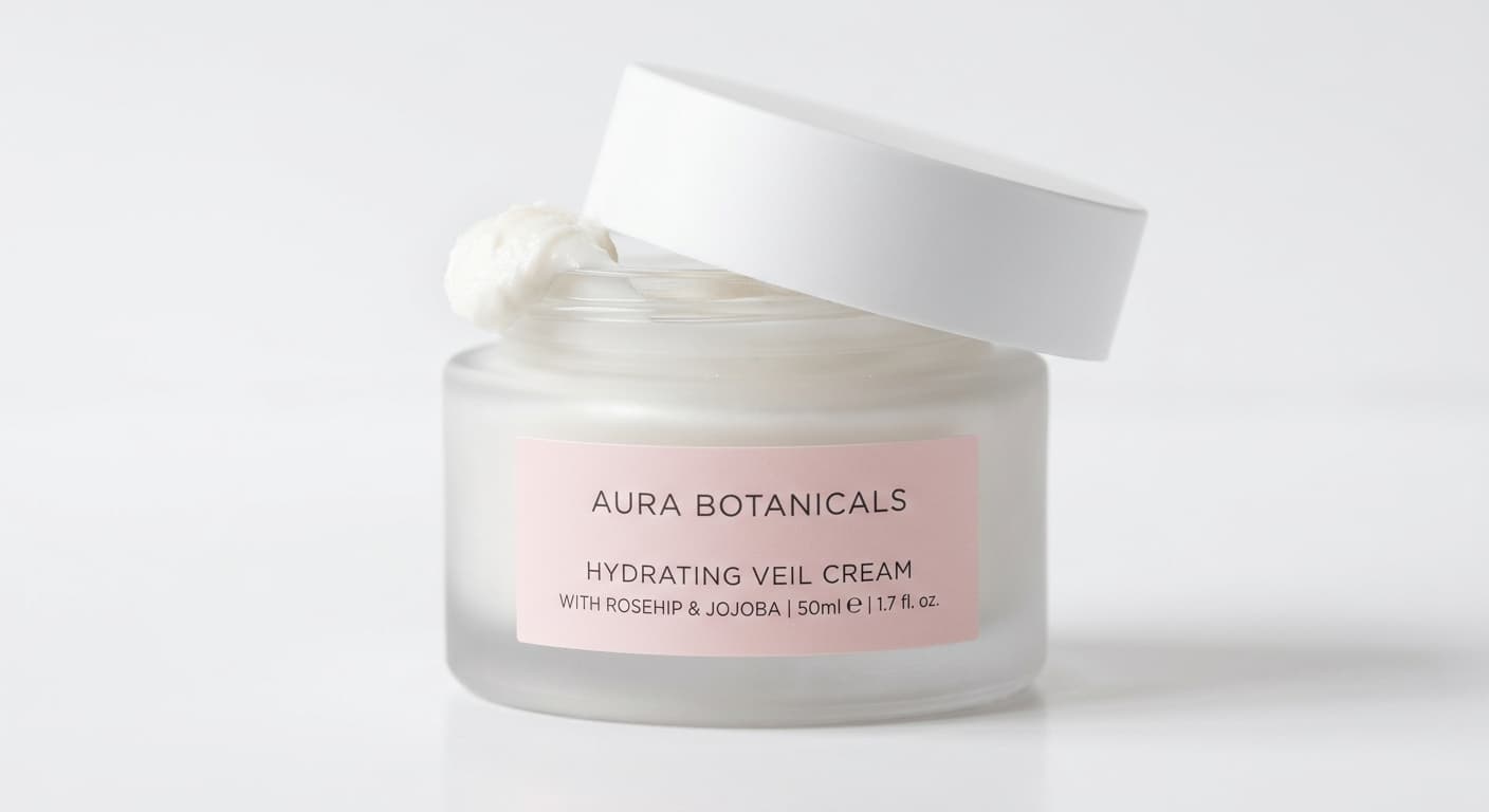 Source product photo - Aura Botanicals Hydrating Veil Cream before AI processing