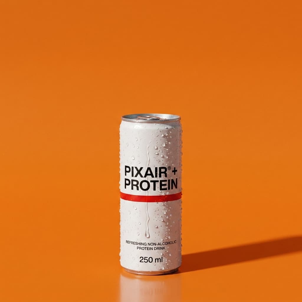 Ad 1 of a matched three-ad beverage campaign set generated from one product photo